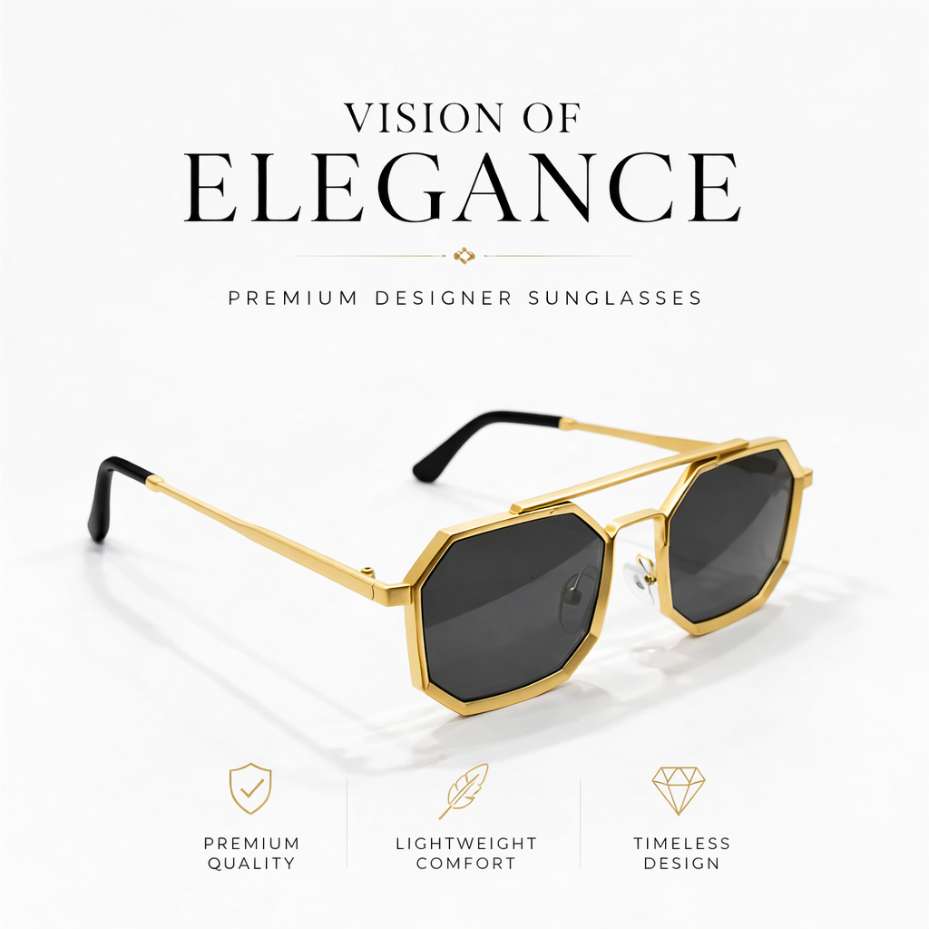 Octagon Sunglasses with Colored Lenses