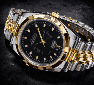 Rolex Datejust Two-Tone Black Dial Jubilee