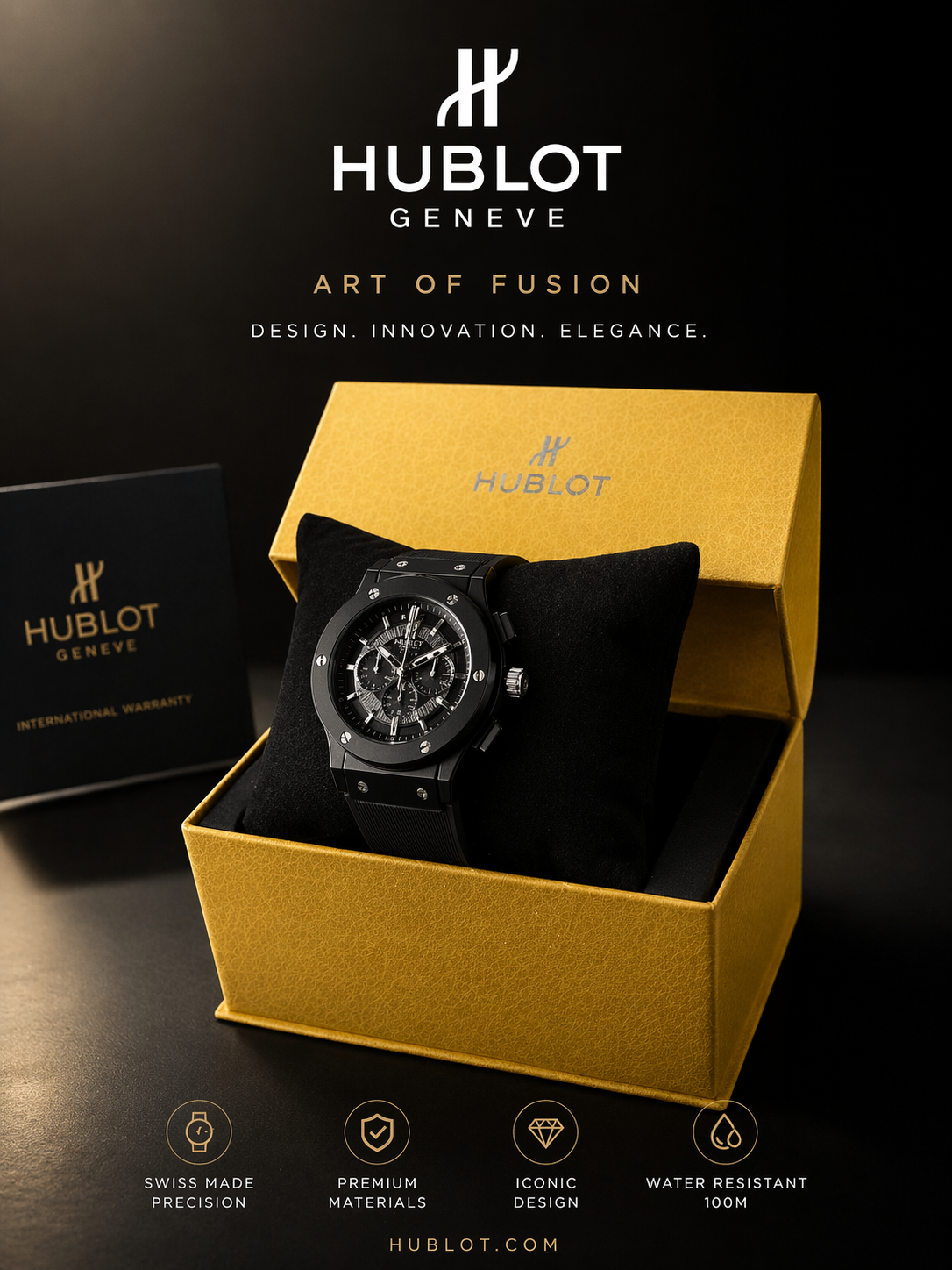 Hublot Geneve Fashion Strap Watch HB-007