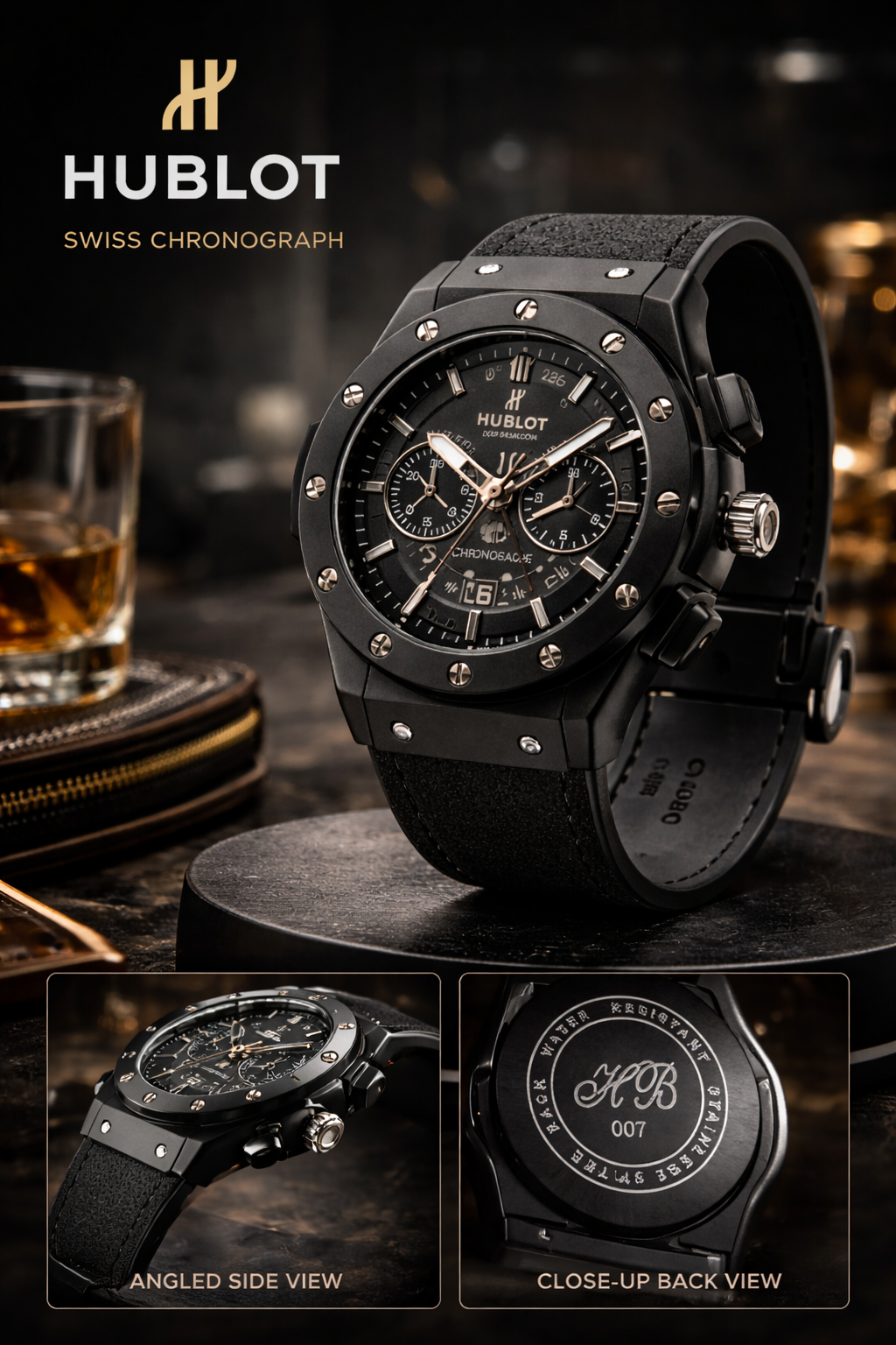 Hublot Geneve Fashion Strap Watch HB-007